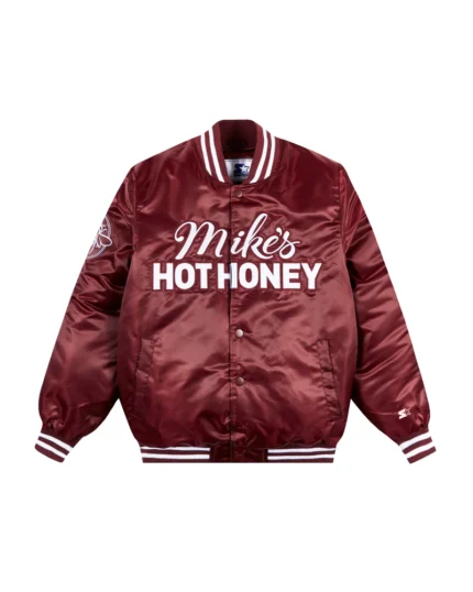 MHH x Starter - Satin Varsity Jacket (Burgundy)