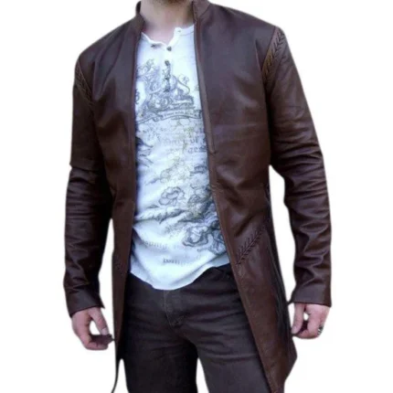 Presenting the iconic VIGGO MORTENSEN THE LORD OF THE RINGS ARAGORN LEATHER COAT, a timeless masterpiece inspired by the legendary character.