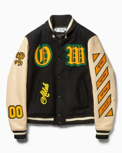 multi-icon badge wool woolen stitching jacket thickened cotton baseball uniform jacket