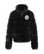 Women's Cuce Black Pittsburgh Steelers Faux Fur Full-Zip Coat