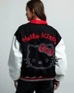 Helle Kitty Black And White Varsity Jacket - Image 2