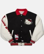 Helle Kitty Black And White Varsity Jacket