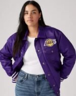 Los Angeles Lakers Silver Tab Trucker Jacket - Image 4