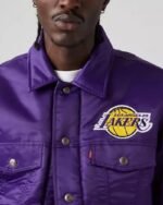 Los Angeles Lakers Silver Tab Trucker Jacket - Image 3