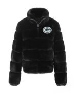 Women's Green Bay Packers Cuce  Fur Full-Zip Bomber Jacket