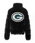 Women's Green Bay Packers Cuce  Fur Full-Zip Bomber Jacket - Image 2