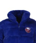 Cuce New York Islanders Women's Royal Faux Fur Full-Zip Jacket - Image 3