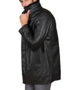 Men’s Oscar Black Leather Coat - Image 4