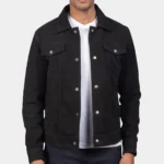 Men’s Premium Streetwear Black Leather Coat