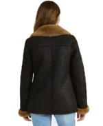 Women’s Black Shearling Peacoat - Image 2