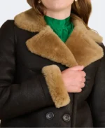 Women’s Black Shearling Peacoat - Image 4
