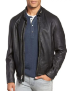 Cowhide Leather Mens Vintage Jacket