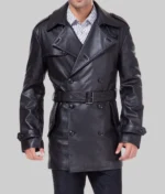 Men’s Premium Streetwear Black Leather Coat