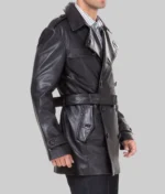 Men’s Premium Streetwear Black Leather Coat - Image 3