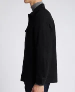 Men’s Black Felt shirt Suede Jacket - Image 3