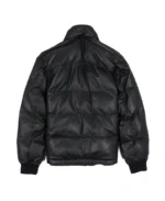 Nappa Black Puffer Leather Jacket - Image 2