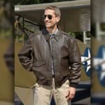 Aviator A2 Cockpit Brown Leather Bomber Jacket - Image 4