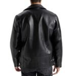 American Black Biker Leather Jacket - Image 2