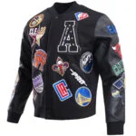 Introducing the sleek Men's Pro Standard Black 2022 NBA All-Star Game Full-Zip Varsity Jacket! - Image 3