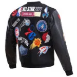 Introducing the sleek Men's Pro Standard Black 2022 NBA All-Star Game Full-Zip Varsity Jacket! - Image 2